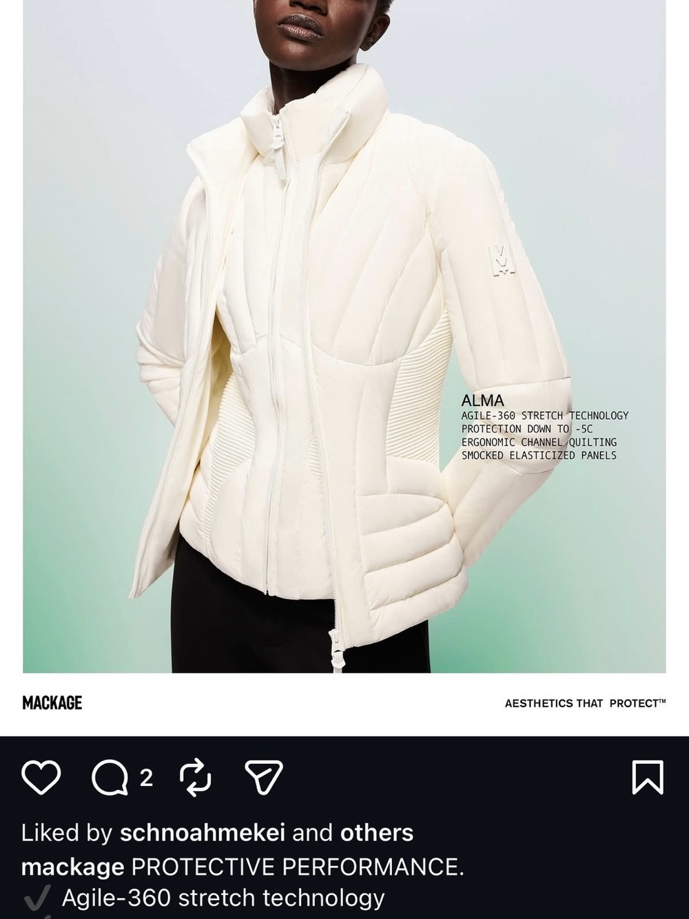 Mackage Ivory Quilted Down Jacket - Picture 9 of 9